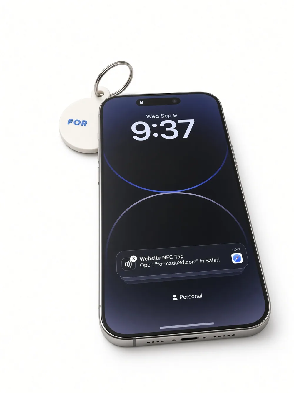 Phone tapped on the pet tag: the sealed NFC chip opens formada3d.com