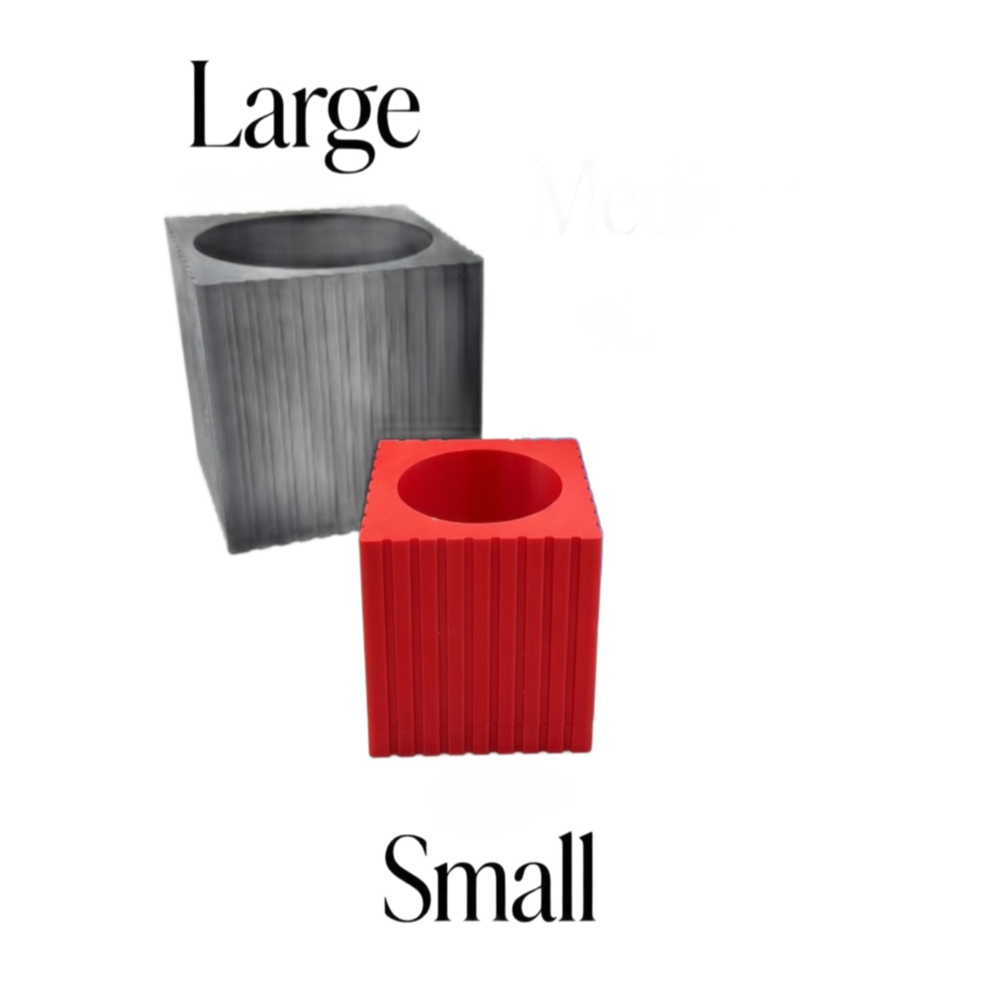 Square Fluted Wall Planter