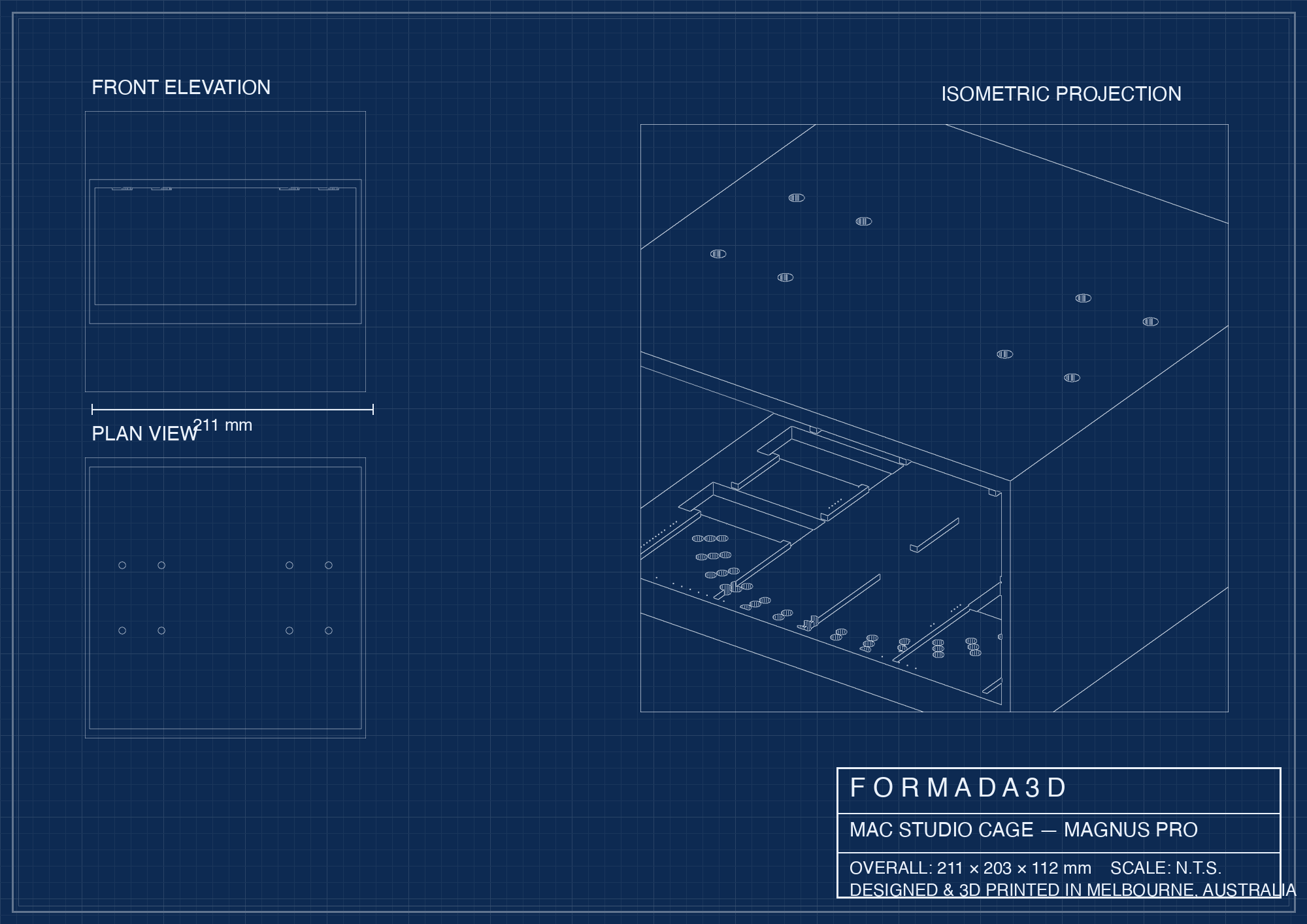 Mac Studio Cage Magnus Pro — STL Files for Home Printing (Digital Download)