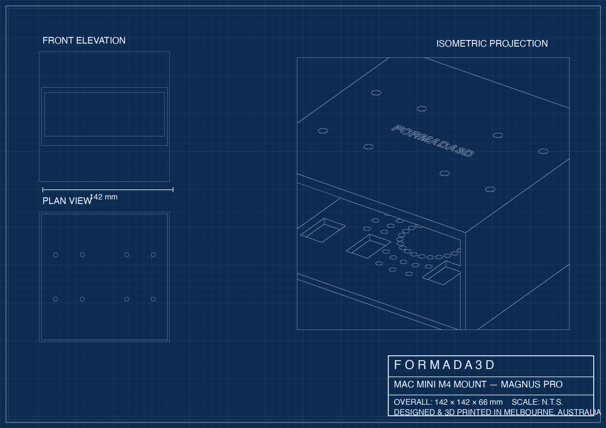 Mac Mini M4 Mount Magnus Pro — STL Files for Home Printing (Digital Download)