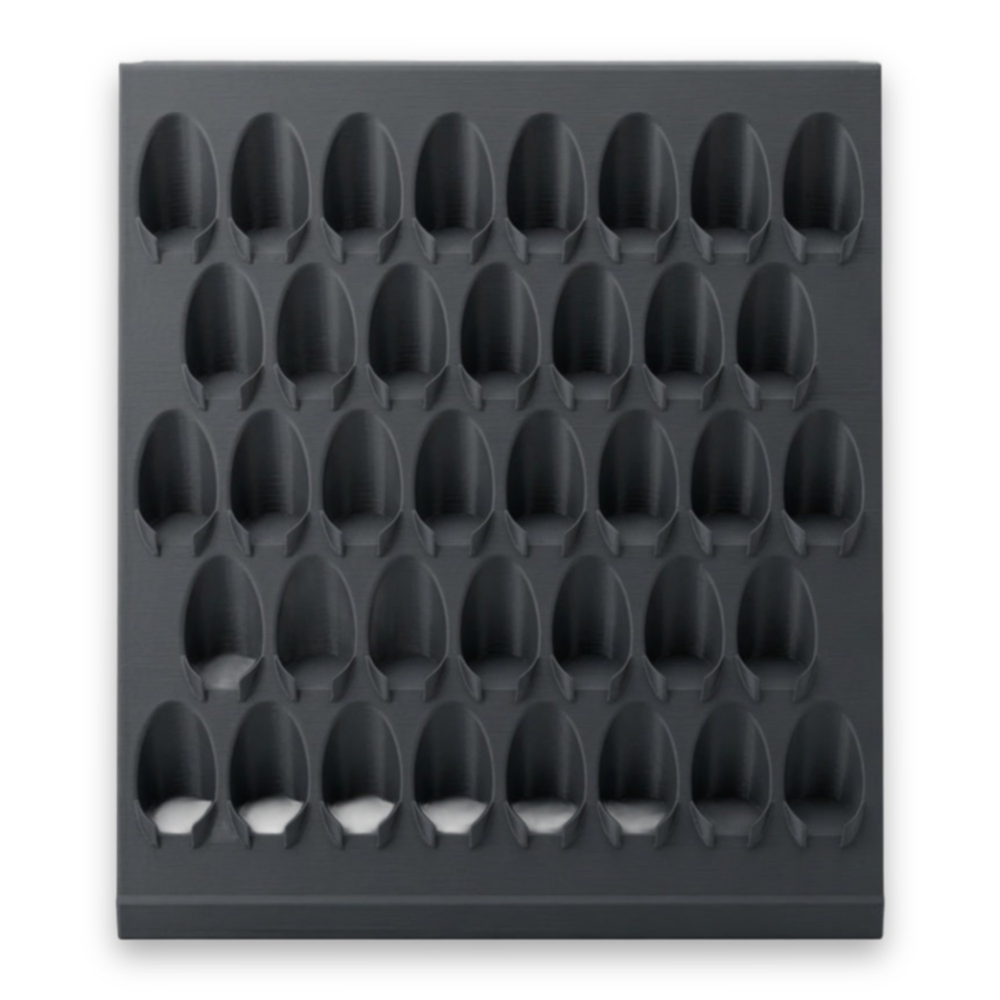 Paint Rack 38 Dropper Bottles + Hidden Wedge Drawer — Slim Desk Organizer for Vallejo & Army Painter, Wall-Mountable, Riser-Ready