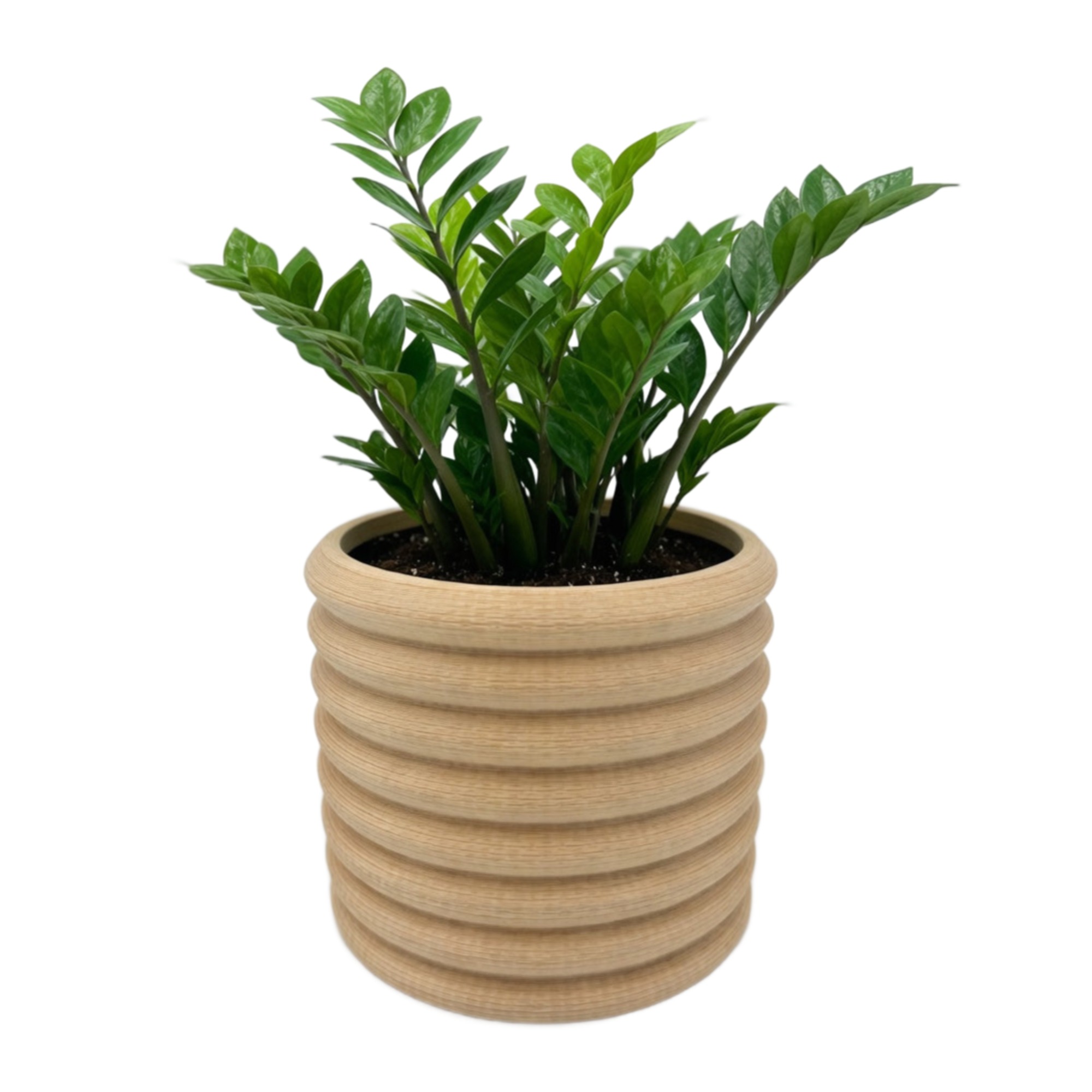 Knit Stack Desk Planter | 3D Printed Indoor Plant Pot | Twist-Lock Drip Tray | C