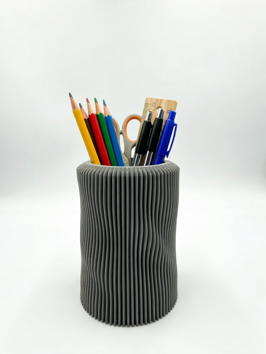 Soft Organic Fluted Pencil Holder