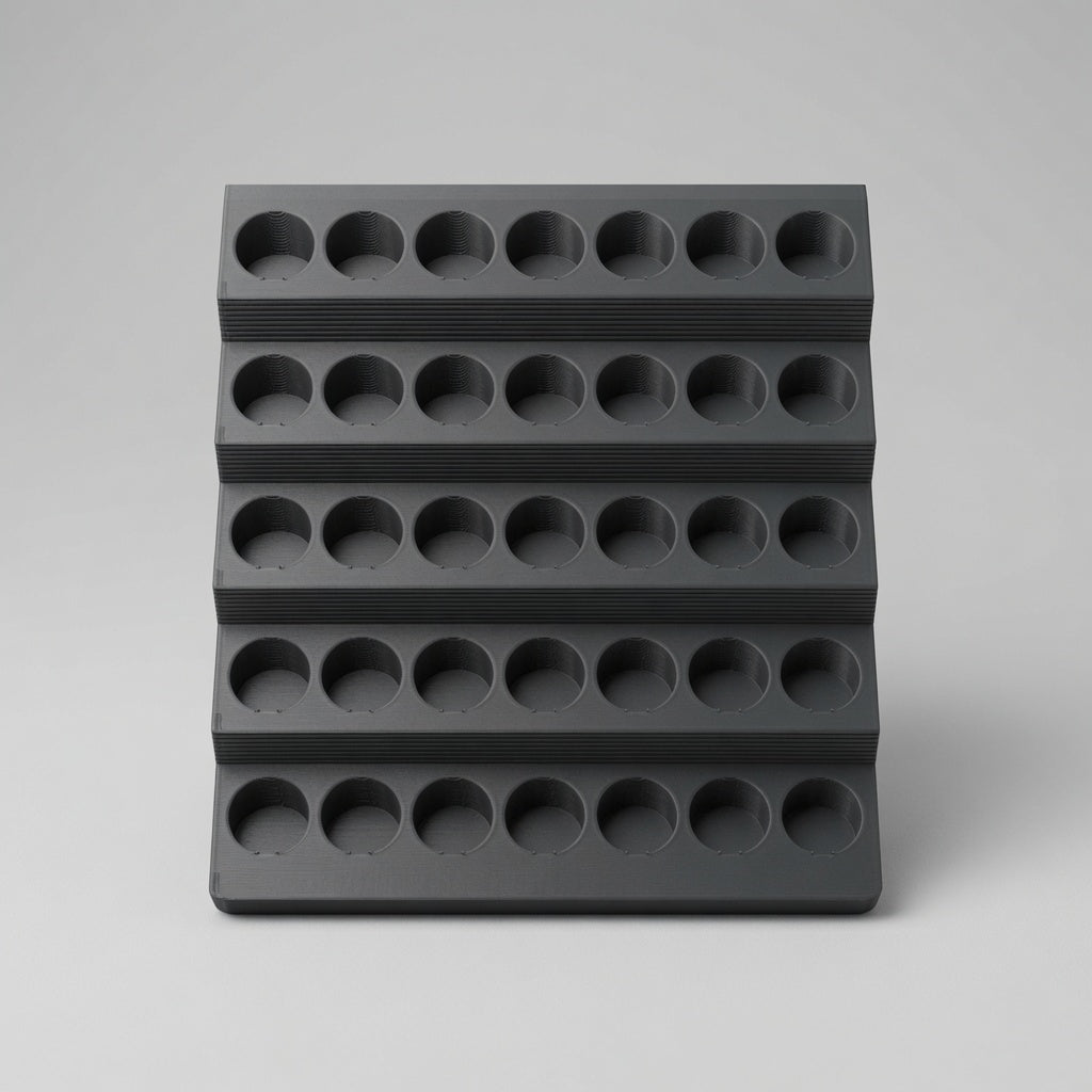 Paint Rack for 35 Dropper Bottles — with 2 Hidden Magnetic Drawers