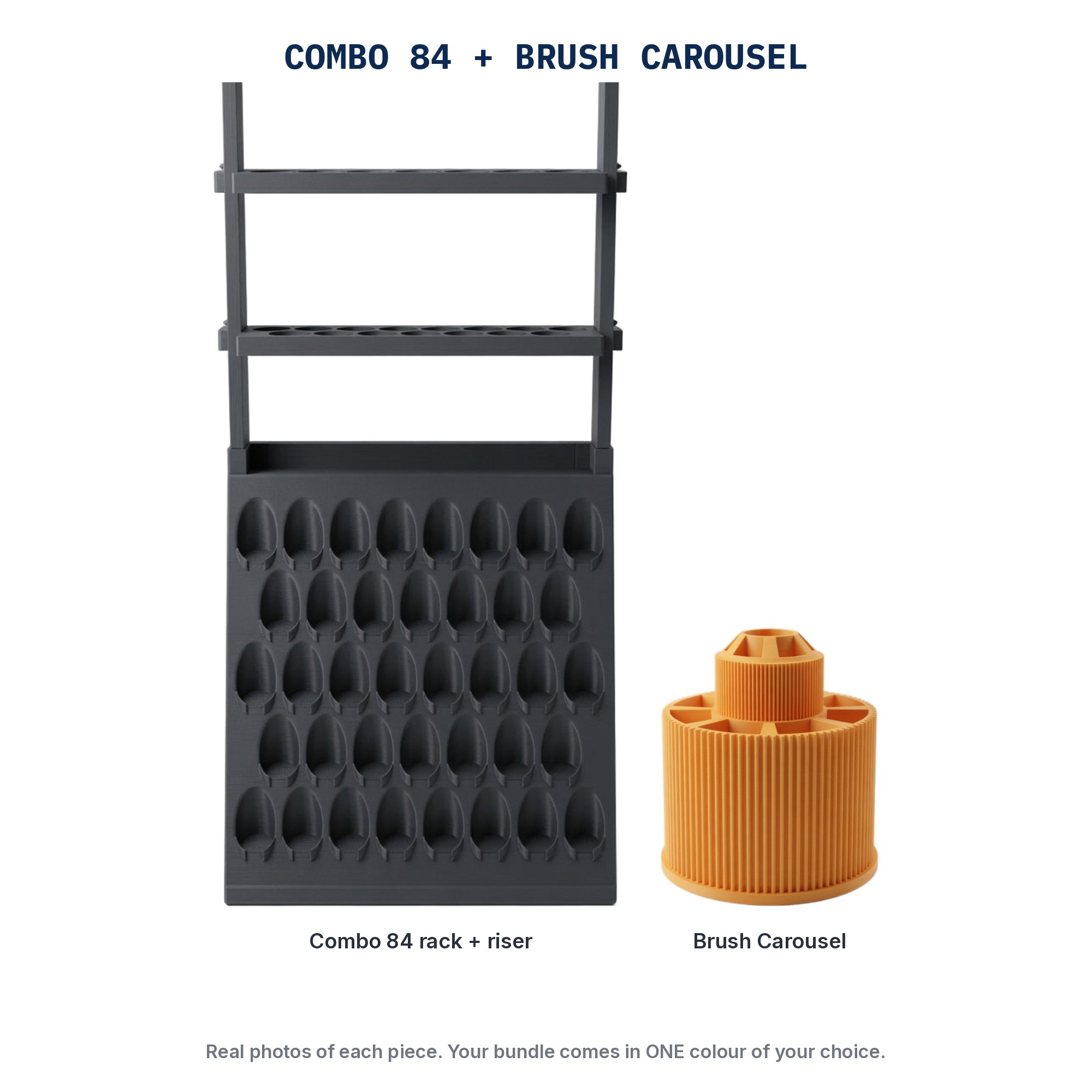 Paint Rack Combo 84 + Brush Carousel Bundle