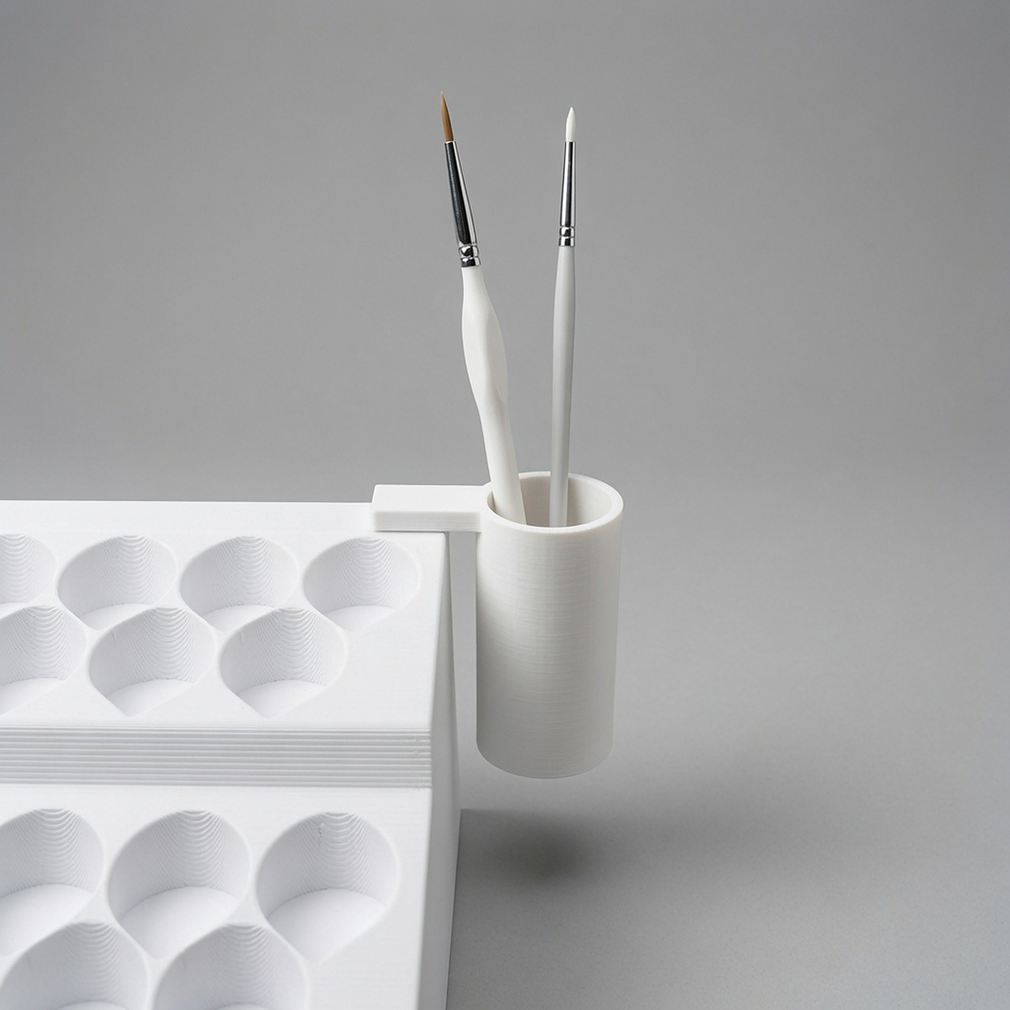 Clip-On Brush Holder — STL Files for Home Printing (Digital Download)