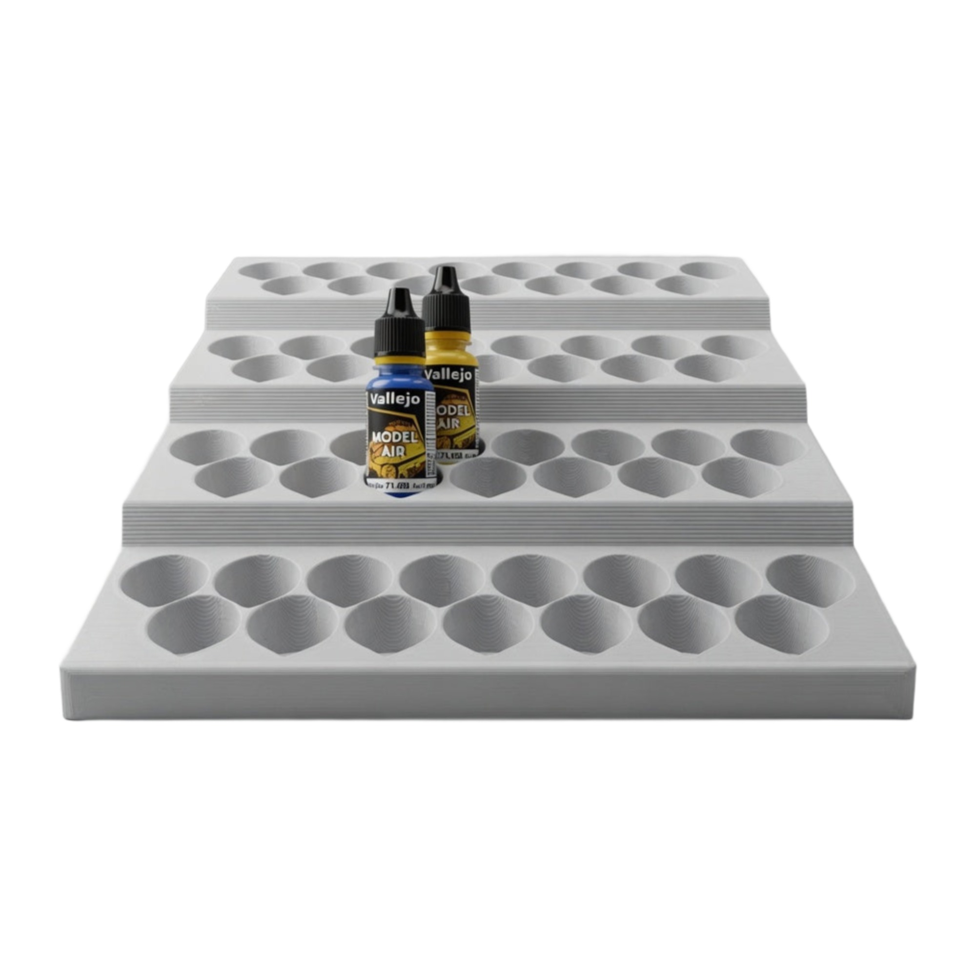 Paint Rack 60 for Vallejo dropper bottles, printed in Melbourne