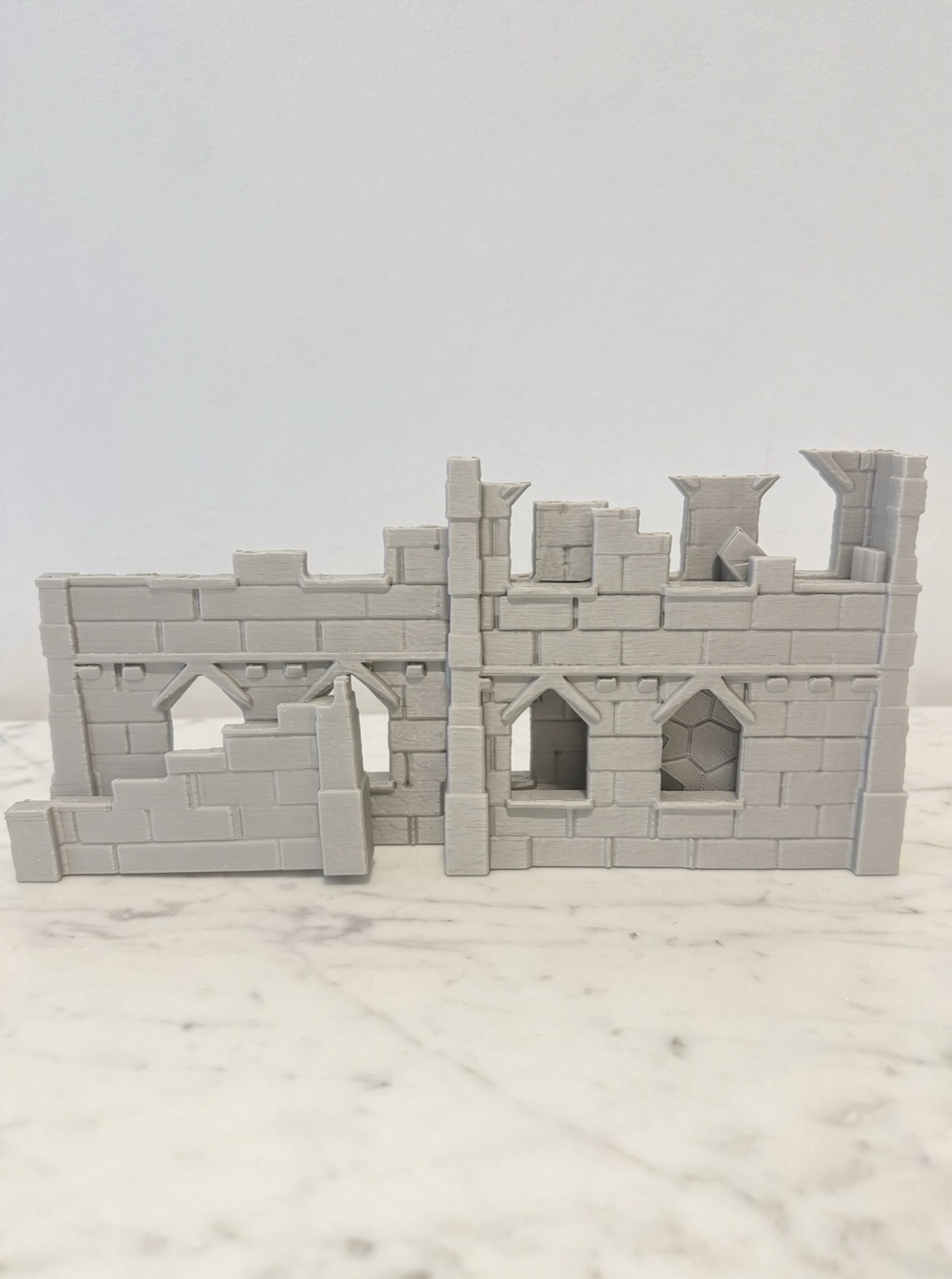 Gothic Folding Large Ruin — Tabletop Terrain (STL or Printed)
