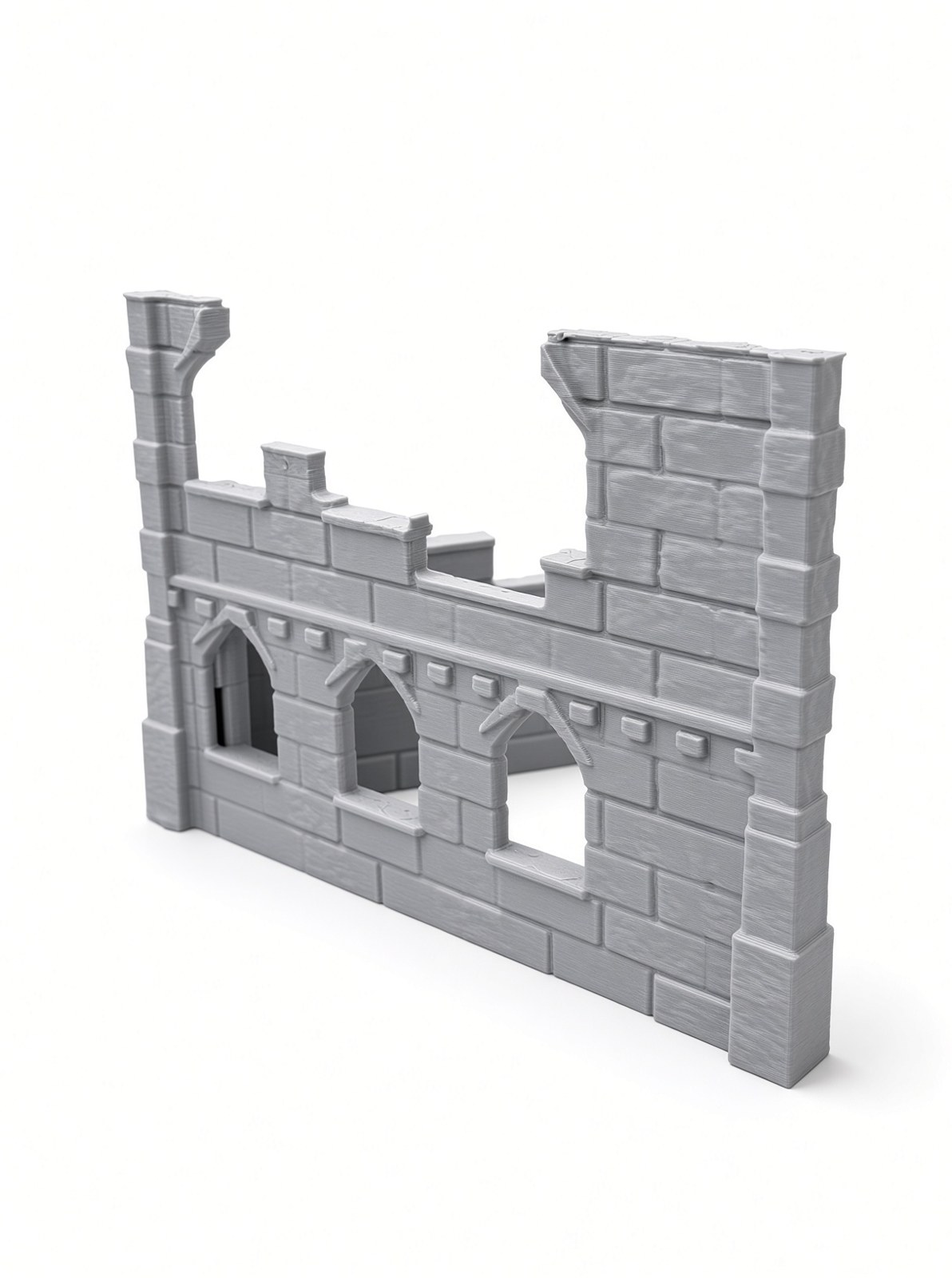 Gothic Folding Triangle Ruin — Tabletop Terrain (STL or Printed)