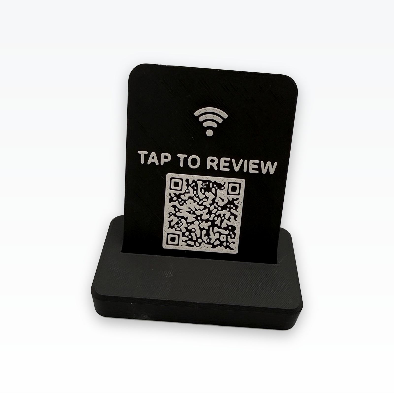 NFC Tap-to-Review Stand & Keyring Tags — Programmed with Your Link