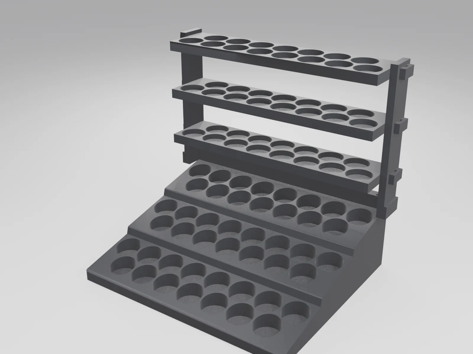Tamiya 35mm Rack + Riser Gallery Combo — 90 Pots, Hidden Magnetic Drawer
