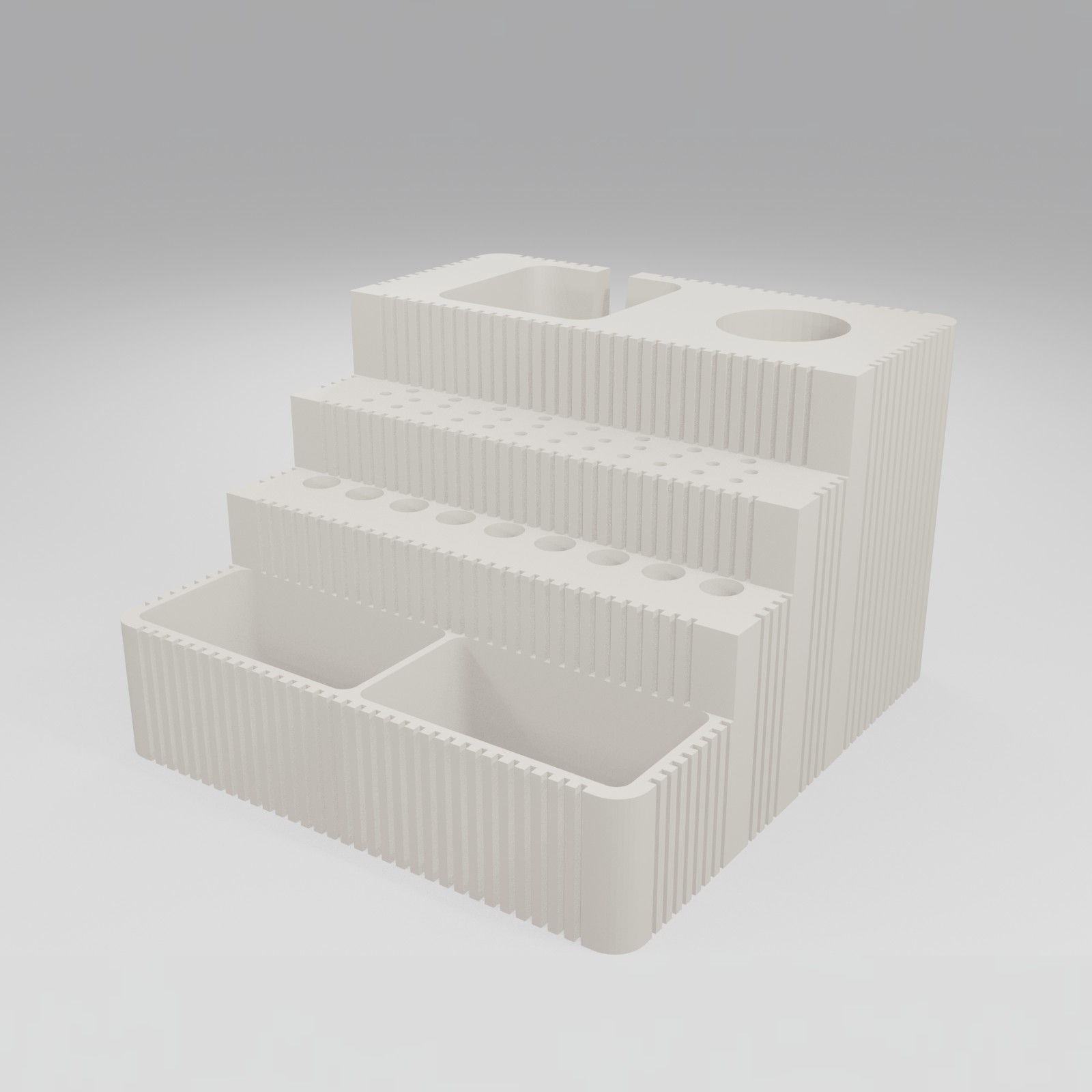 Rotary Tool Station — Bit, Brush & Flex Shaft Organiser (Plain or Fluted)