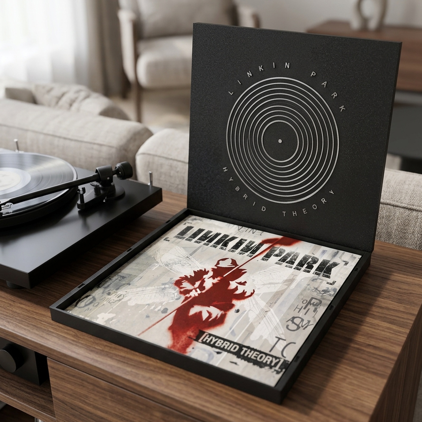 Custom Engraved Vinyl Record Box — alternate view